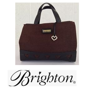 BRIGHTON AUTHENTIC WOOL & LEATHER SATCHEL